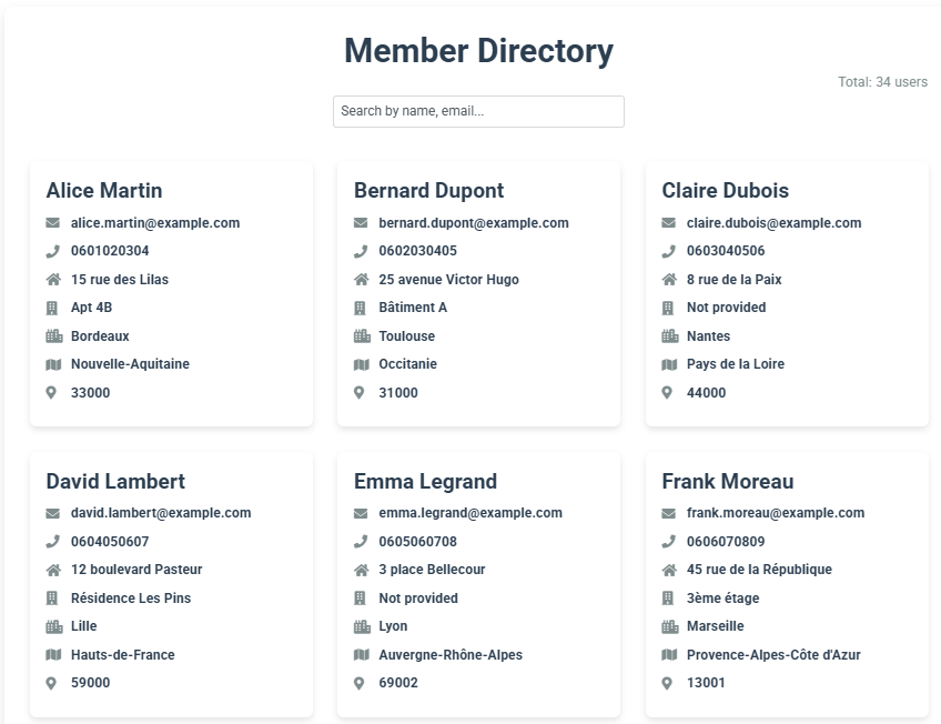 Member Directory Module